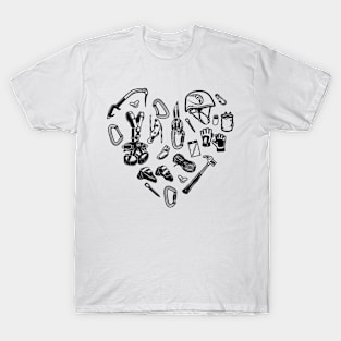 Rock Climbing Heart Climber T-Shirt